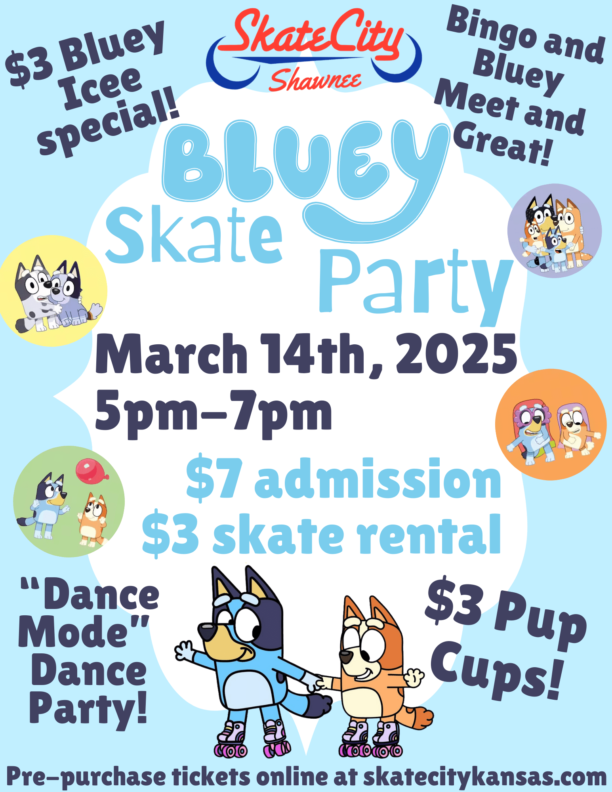 Bluey Party Flyer Shawnee